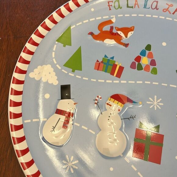 St. Nicholas Square Oh What Fun 13” round serving platter EUC - Picture 5 of 6